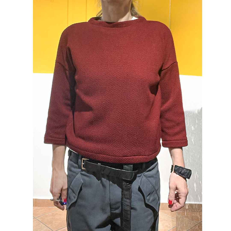 MORITZ - Maglia bordeaux cotone