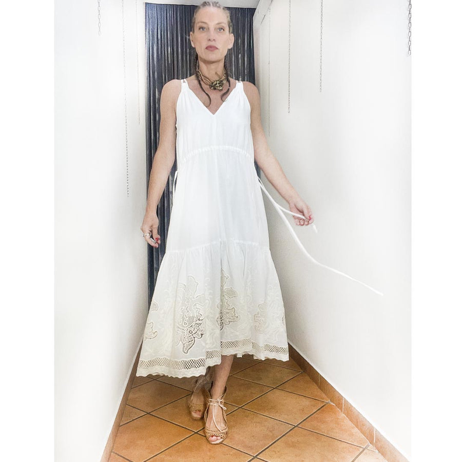 CELEBRATE - abito cotone bianco