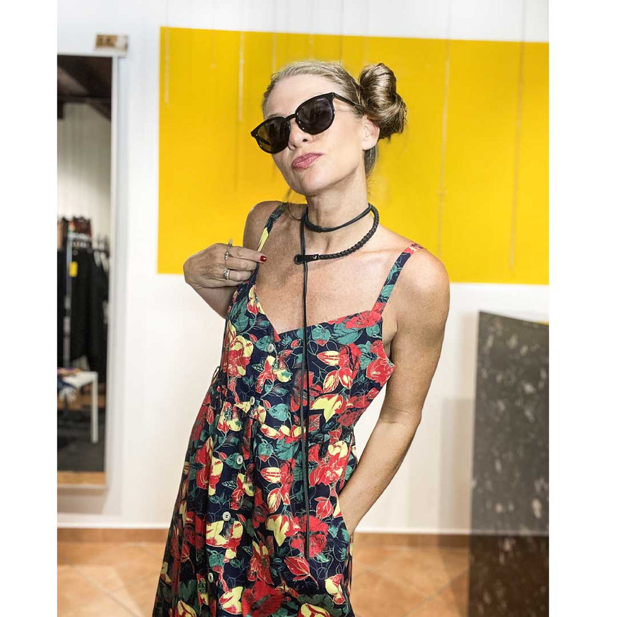CHIN - abito cotone fantasia floreale