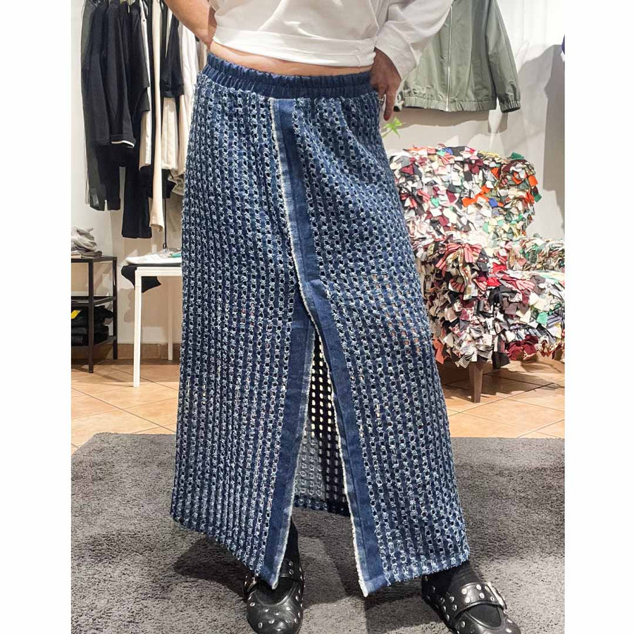NICOVER - Gonna jeans traforato