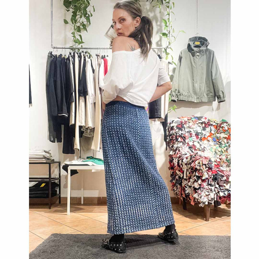 NICOVER - Gonna jeans traforato