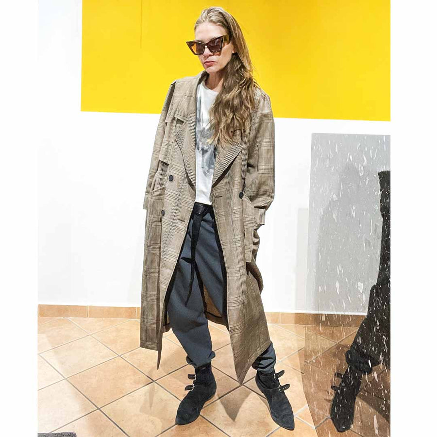 PARTENOPE - Trench oversize - sfoderato - cotone