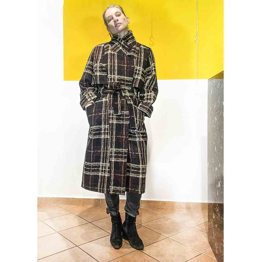 PARTENOPE TARTAN - Trenchcoat deluxe - LIMITED EDITION