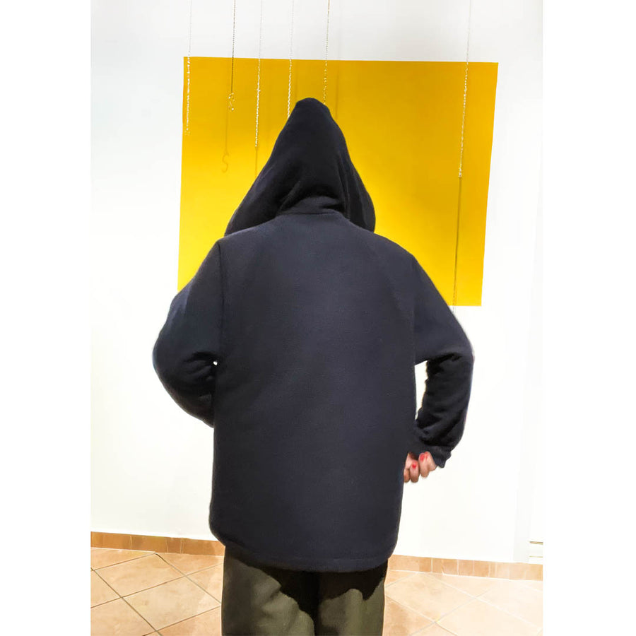 PIKES - Cappotto in lana blu - con fodera imbottita