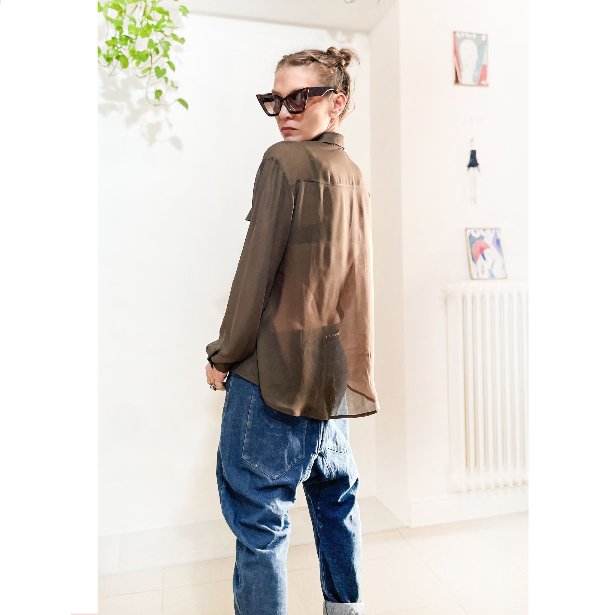 AMALONG- CAMICIA VOILE DI SETA