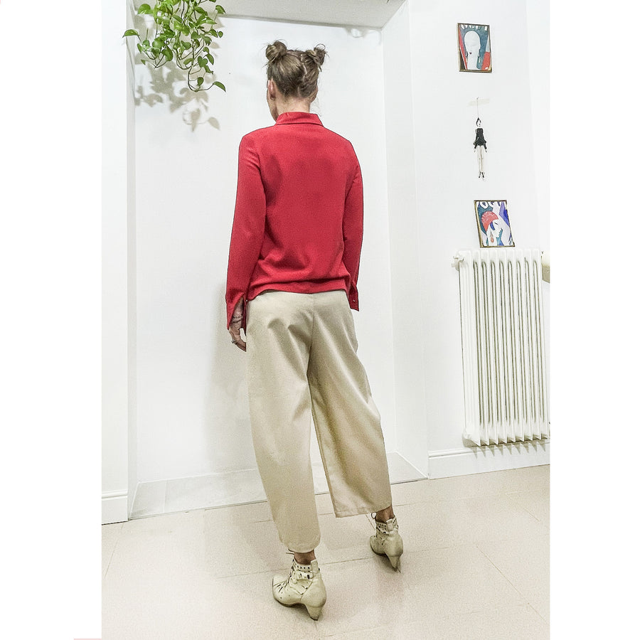 GALLES color avorio - Pantalone