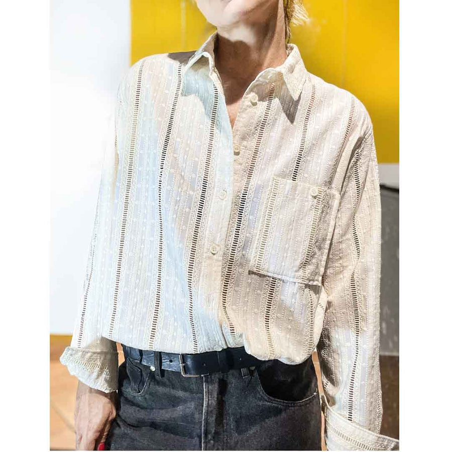 AMOUR LACELUX - Camicia cotone ricamato
