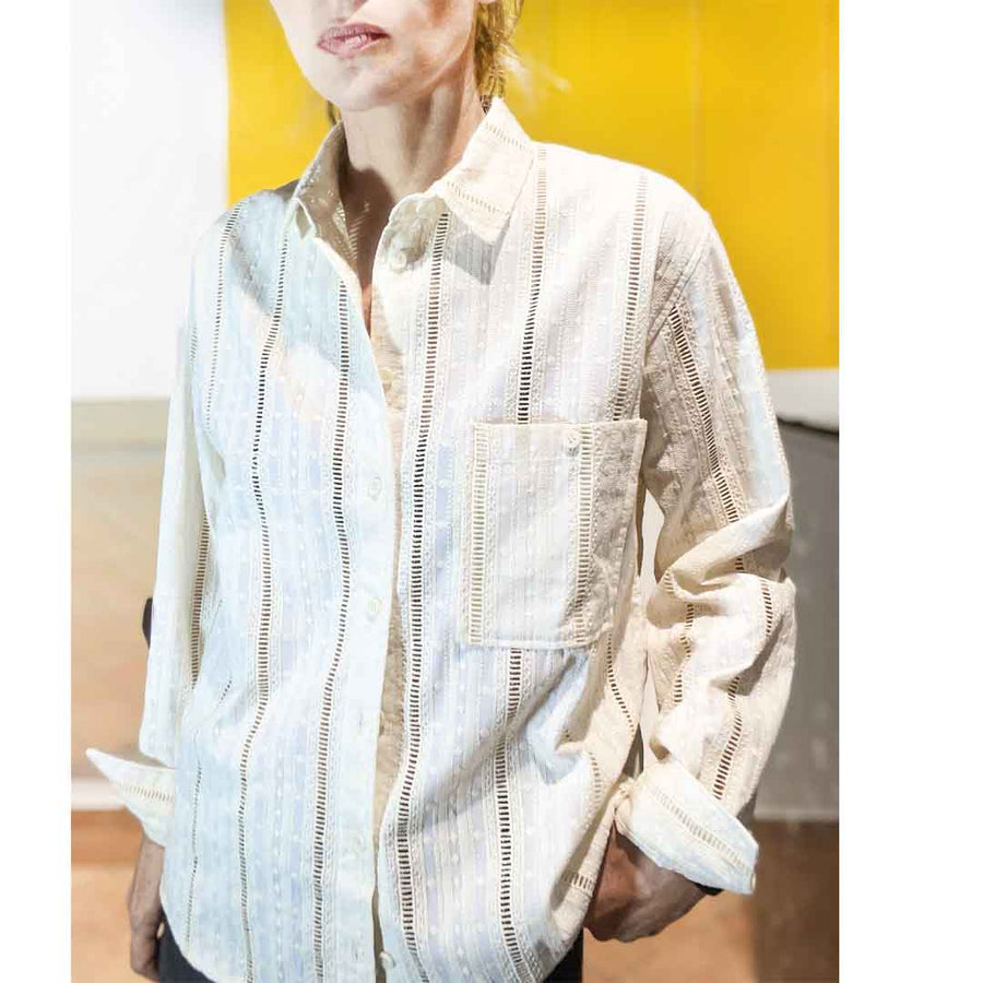AMOUR LACELUX - Camicia cotone ricamato