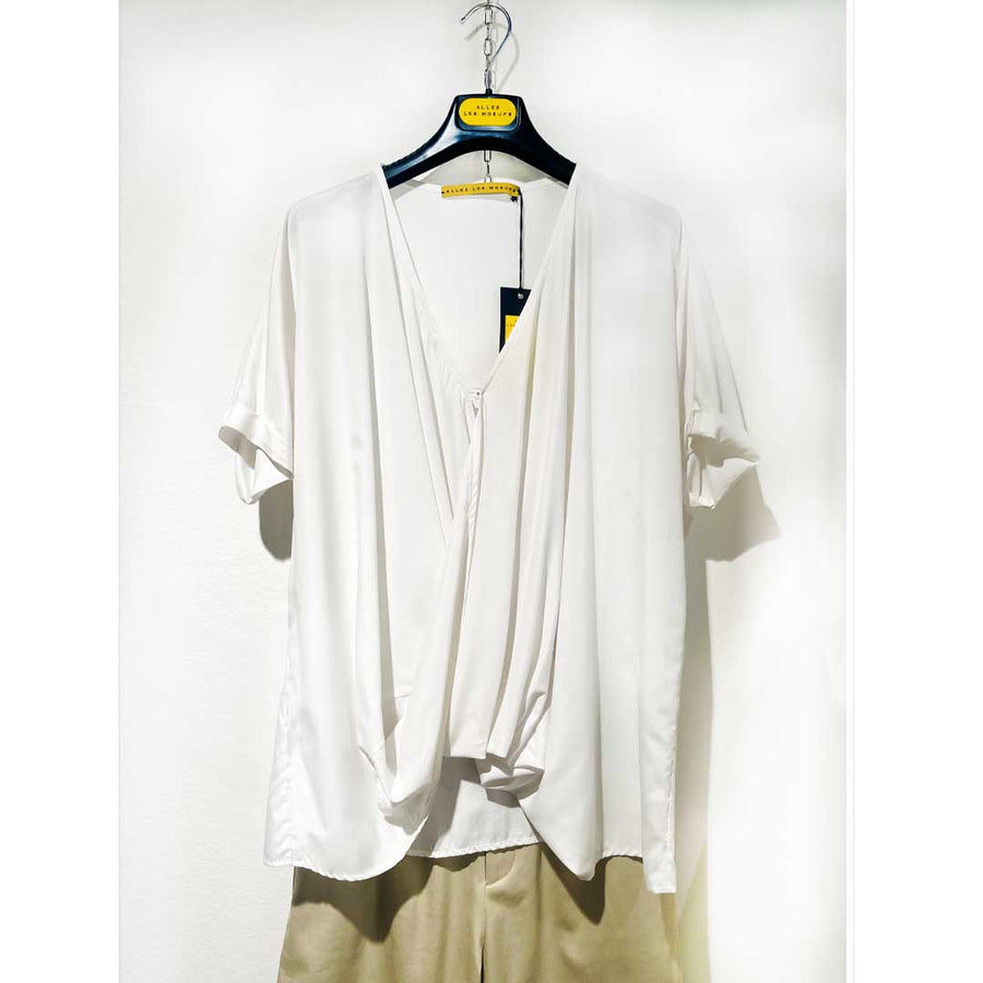 AMRAN - Camicia bianca incrociata