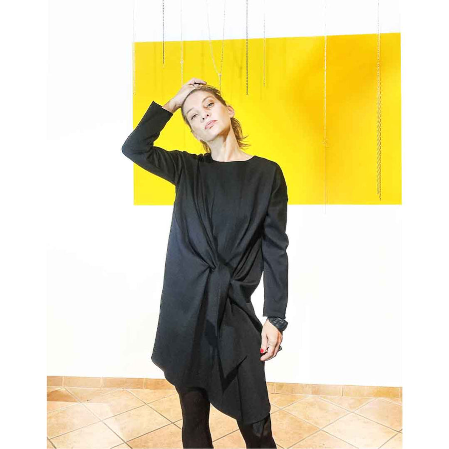 CANDICE - Abito asimmetrico nero