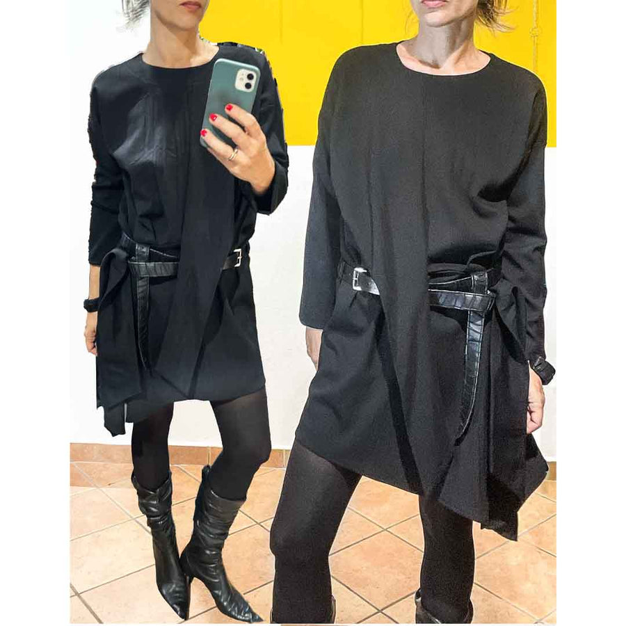 CANDICE - Abito asimmetrico nero