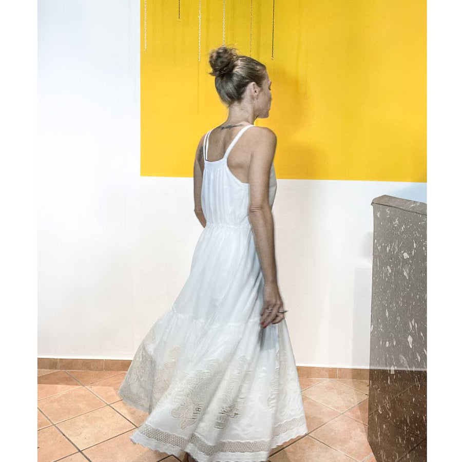CELEBRATE - abito cotone bianco