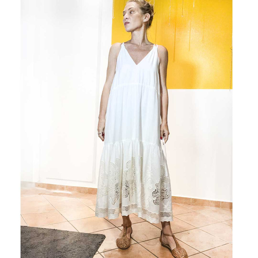 CELEBRATE - abito cotone bianco