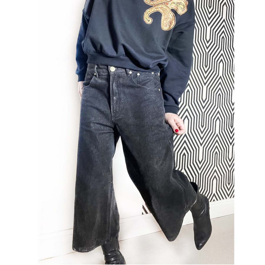 jeans skater nero scolorito