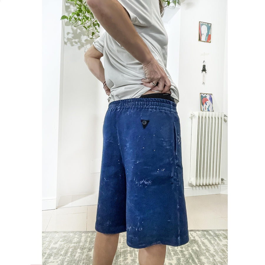 GLAM JEANS - indaco wasted - Pantaloncino