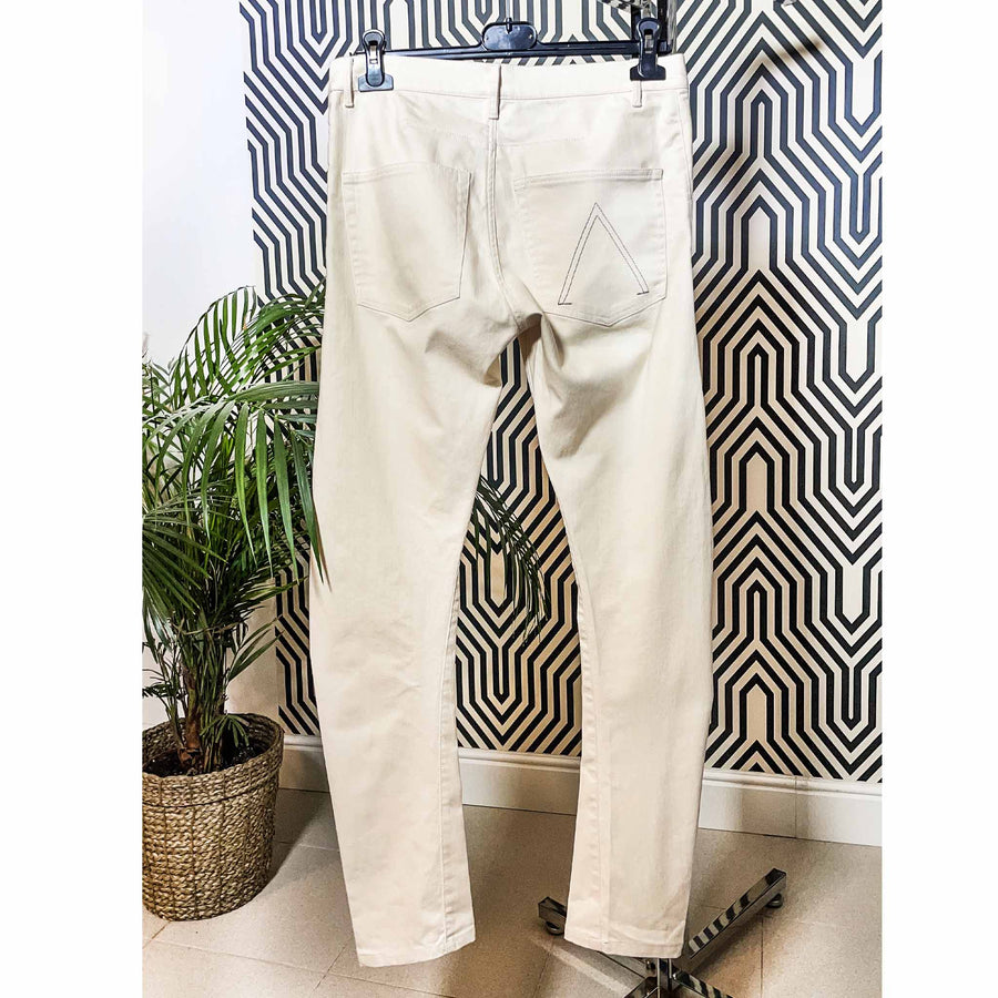 GRIN - Jeans boyfriend slim fit - bianco burro