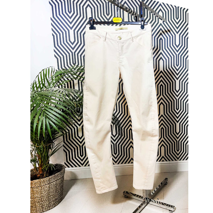 GRIN - Jeans boyfriend slim fit - bianco burro