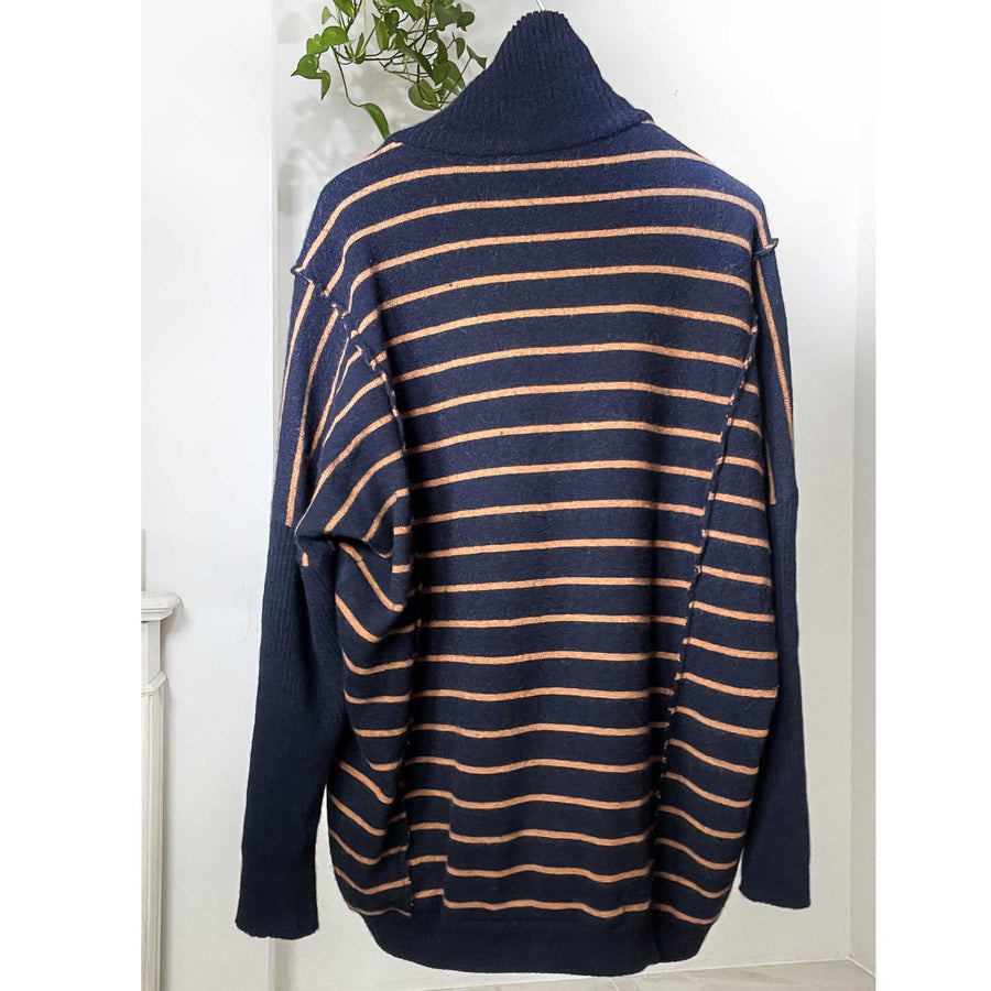 MABEL STRIPES - Maglia lana misto cashmere a righe