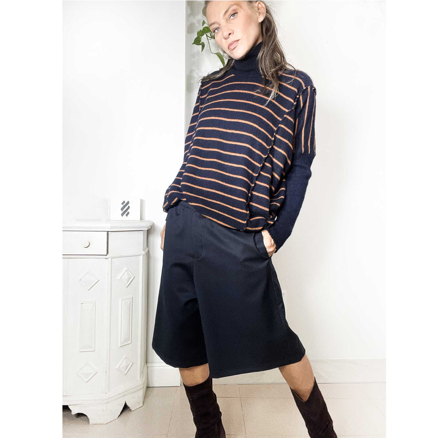 MABEL STRIPES - Maglia lana misto cashmere a righe