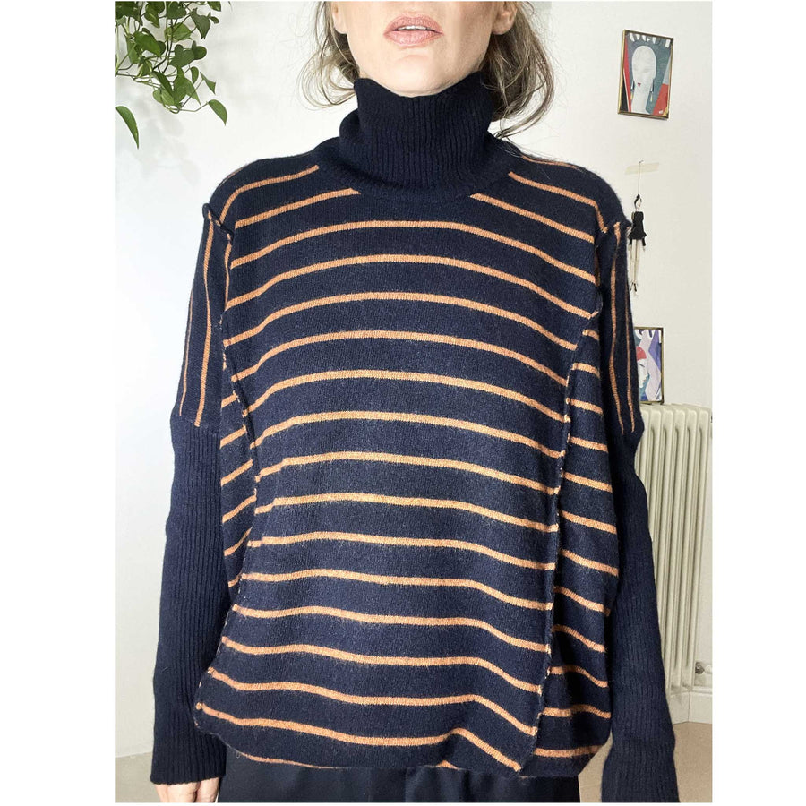 MABEL STRIPES - Maglia lana misto cashmere a righe