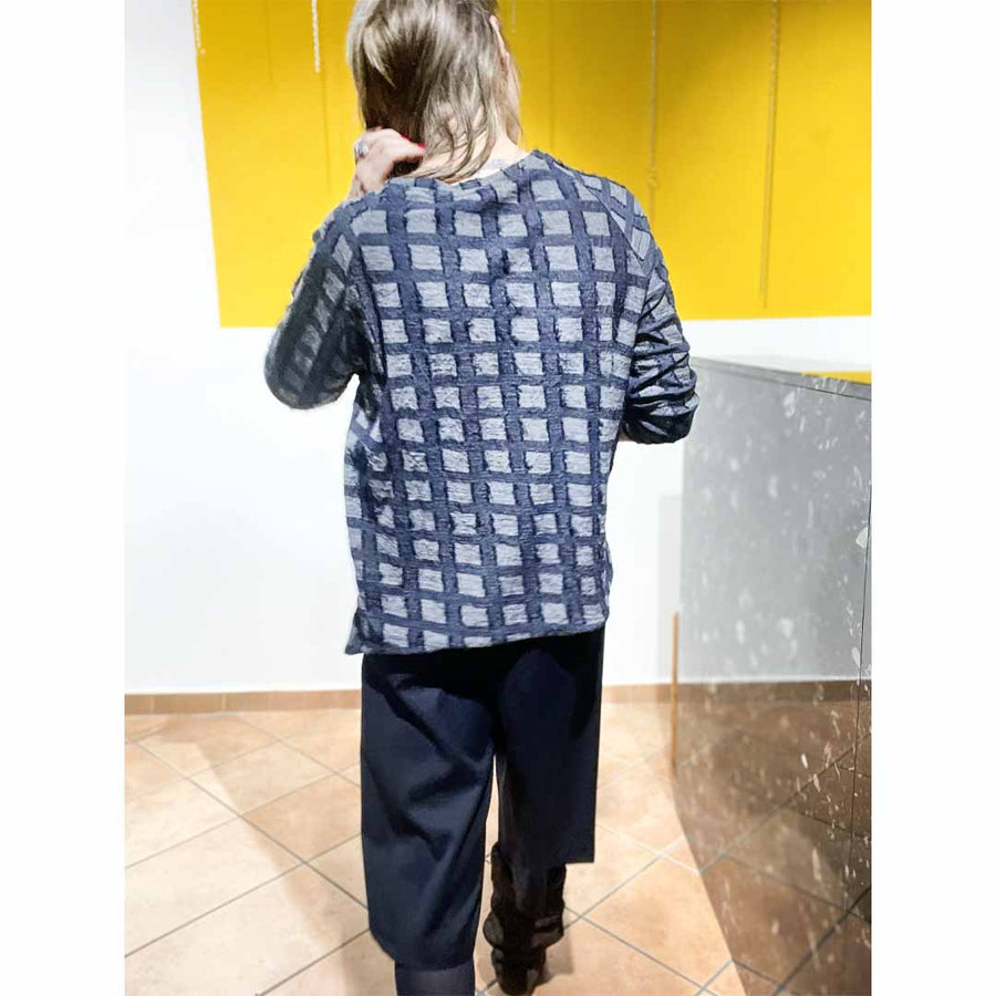 MARLOW CHECK - Maglia girocollo lana jacquard