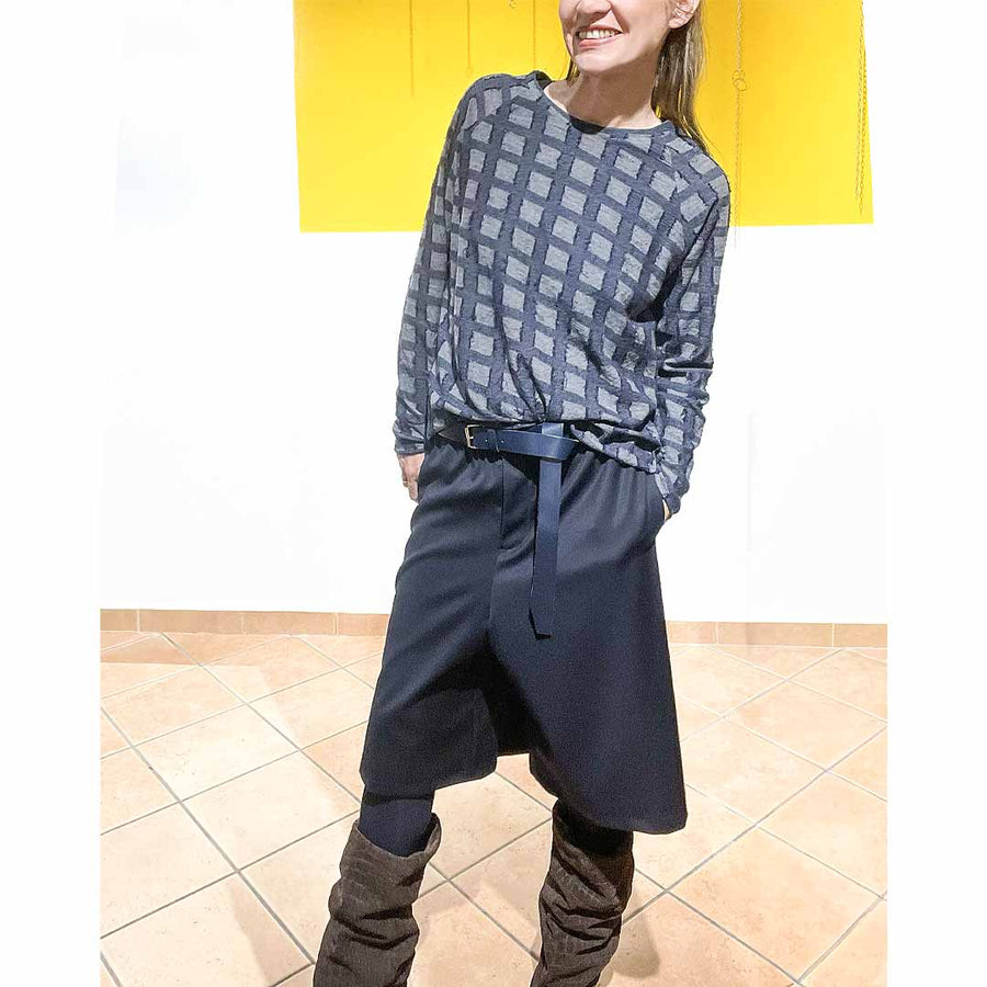 MARLOW CHECK - Maglia girocollo lana jacquard