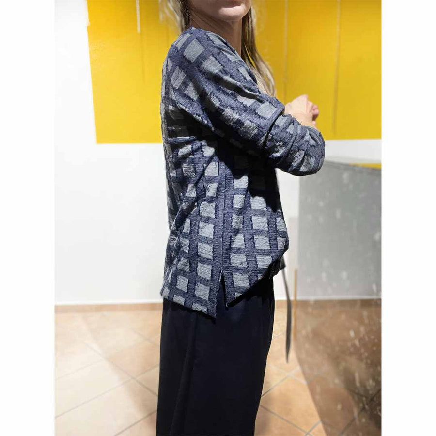 MARLOW CHECK - Maglia girocollo lana jacquard