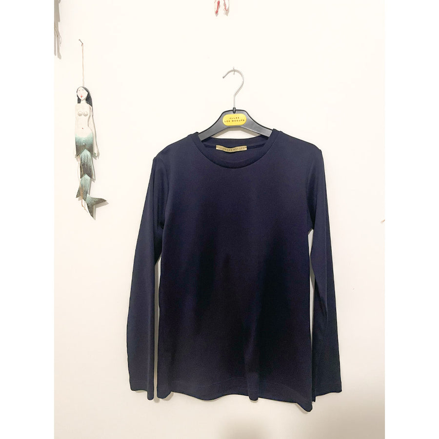 Milk bis - maglia girocollo- manica lunga 100% cotone