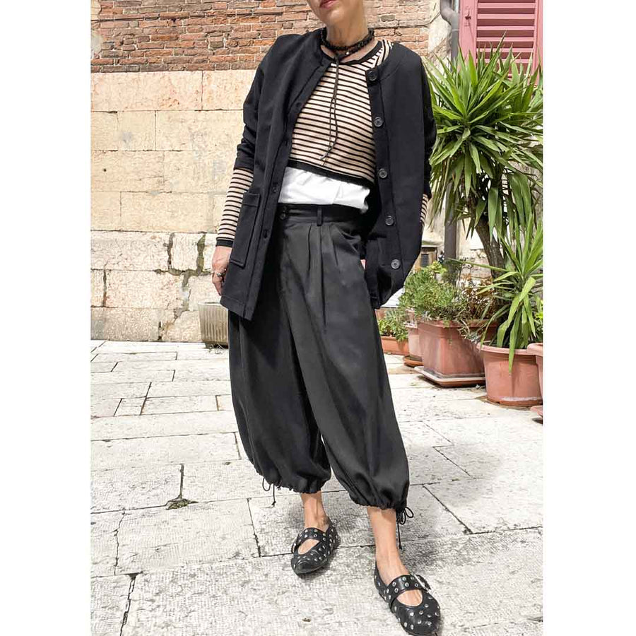 NABI PLUS - GONNA PANTALONE con fondo regolabile- SOLO COLORE NERO