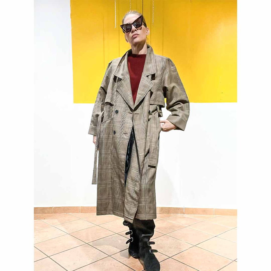 PARTENOPE - Trench oversize - sfoderato - cotone