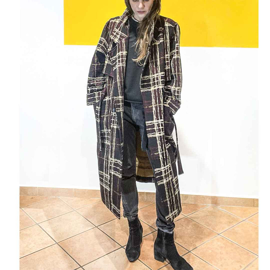 PARTENOPE TARTAN - Trenchcoat deluxe - LIMITED EDITION