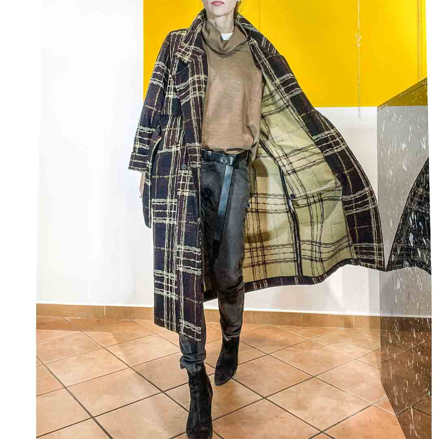PARTENOPE TARTAN - Trenchcoat deluxe - LIMITED EDITION