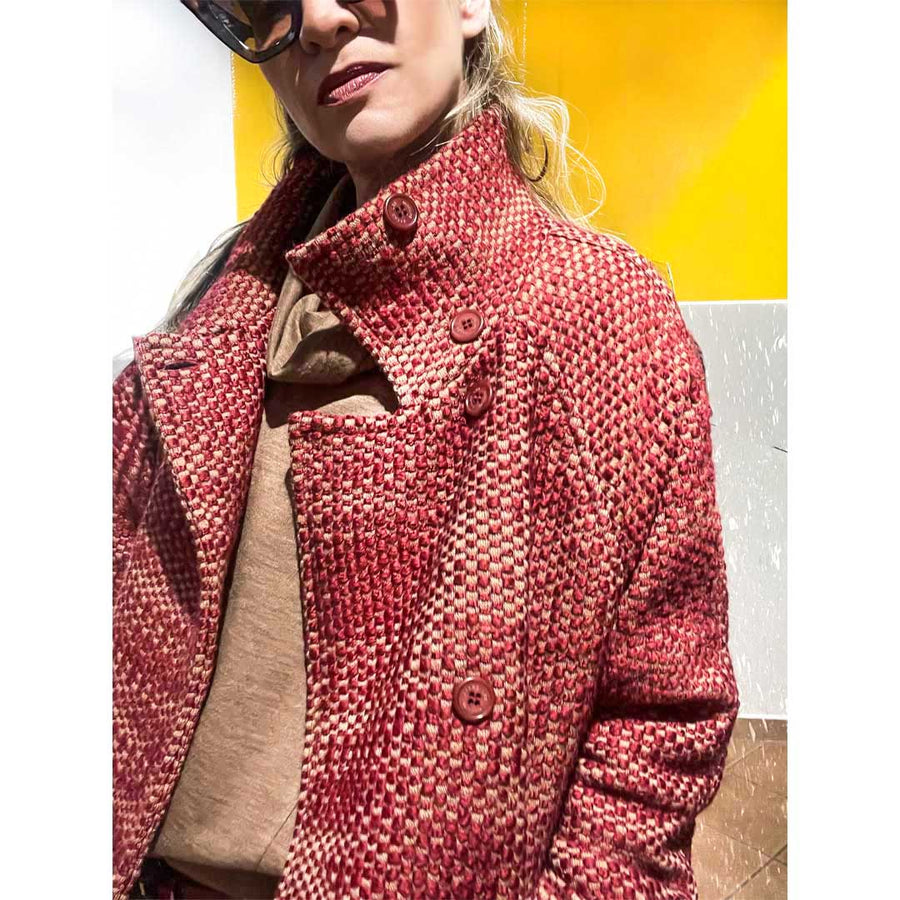 PRAIRE - Cappotto in lana con fodera imbottita all'interno