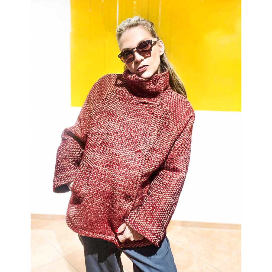 PRAIRE - Cappotto in lana con fodera imbottita all'interno